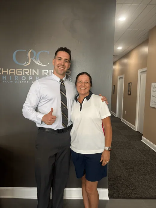 Dr. C.J. Levand with a patient