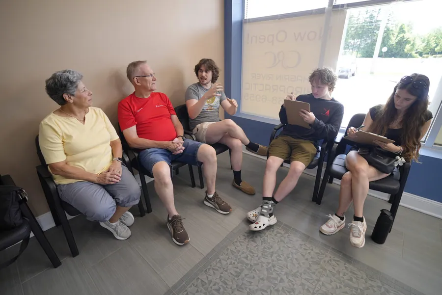 Patients in the Chagrin River Chiropractic waiting room
